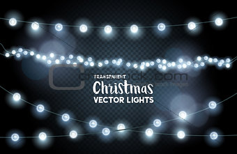 silver glowing christmas lights collection