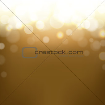 Golden Background With Bokeh