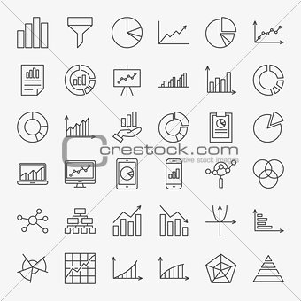 Graph Chart Line Icons