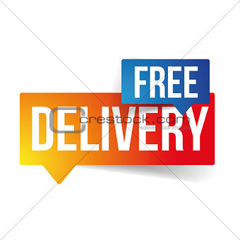 Free Delivery sign speech bubble