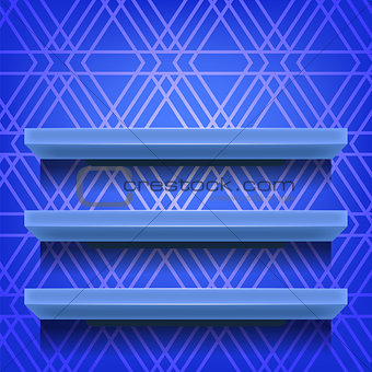 Blue Empty Shelves