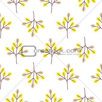 Cool trees simple forest seamless vector pattern.