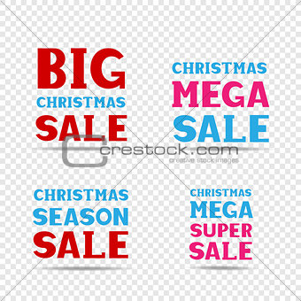Christmas sale message set