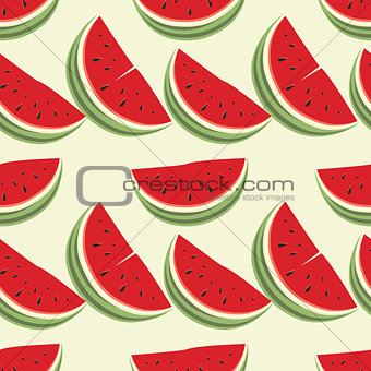 Seamless pattern of watermelons
