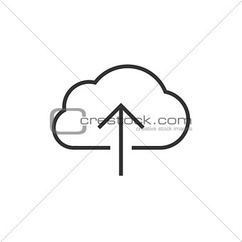 Cloud data upload icon
