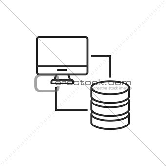 Database synchronized with computer