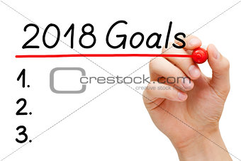 Blank Goals List Year 2018
