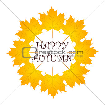 autumn background with leaf. vector
