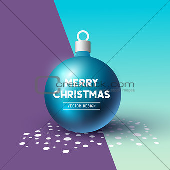 Abstract Christmas Bauble 3D effect