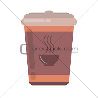 Coffee cup with lid, for coffee on take-away