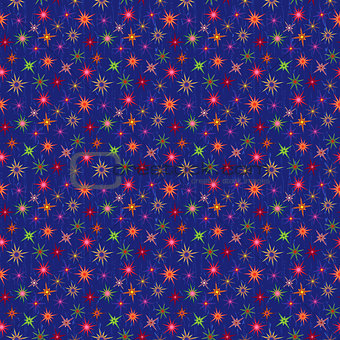Bright seamless starry pattern