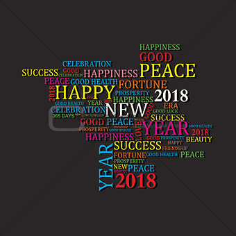 2018 greeting for new year celebration