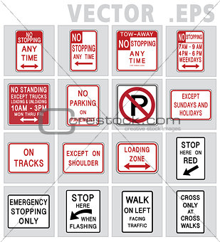 Traffic sign road. Vector graphic.