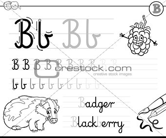 learn to write letter B workbook for kids