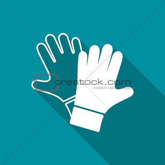 Vector protective gloves pair icon