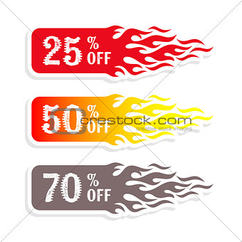Hot sale banners 50 percent off tag