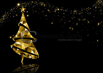 Golden Triangle Christmas Tree Background