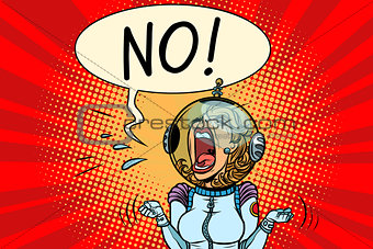 No screaming girl astronaut