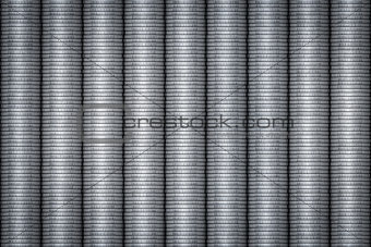 silver coins stack background