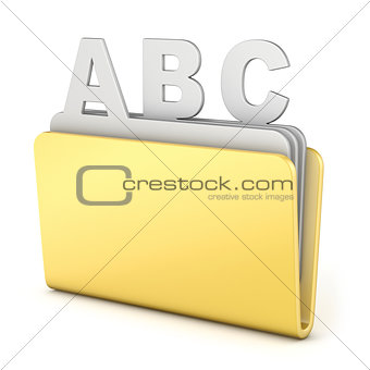 Computer folder with ABC files 3D