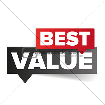 Best value tag speech bubble