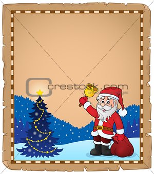 Santa Claus with bell theme parchment 5
