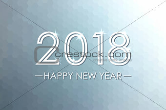 Happy New 2018 Year background. Christmas banner, card.