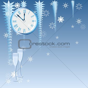 Blue Christmas clock