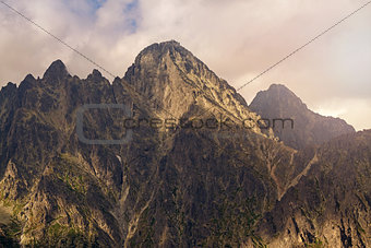 View on Lomnicky Stit in high Tatra Mountains