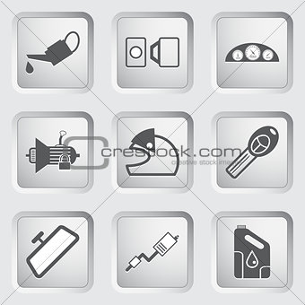 Car part and service icons set 4.