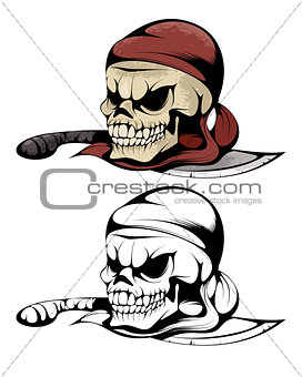 Two skulls of pirate