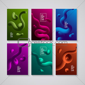 Cover design. Liquid colorful shapes backgrounds. Futuristic design posters. vector, Eps 10