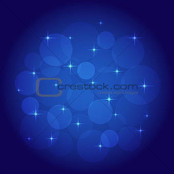 Abstract background with bokeh blue