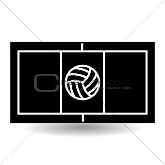 Icon playground volleyball , vector illustration.