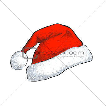Santa hat isolated on white background.