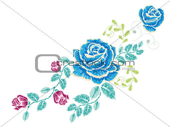Embroidery Rose Ornament