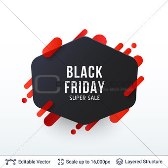 Black Friday Super Sale badge.