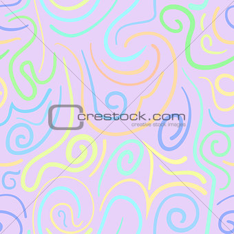 abstract vector colored swirls seamless pattern