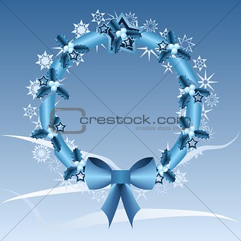 Blue Christmas wreath