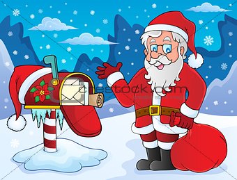 Santa Claus and mailbox theme 1