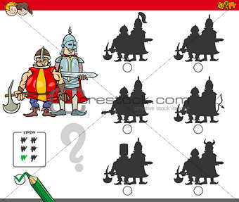 educational shadow game with knights