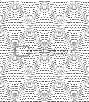 Seamless diamonds 3D pattern. Zigzag lines texture.
