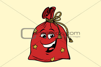 gift Santa sack cute smiley face character