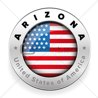 Arizona Usa flag badge button