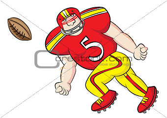 funny american football sport character 