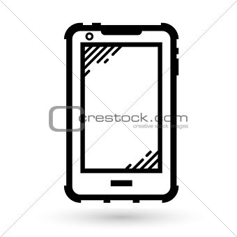 Mobile phone linear icon