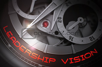 Leadership Vision on Automatic Watch Mechanism. 3D.