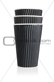 Black Disposable Paper Cups