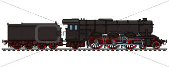 Classic black steam locomotive