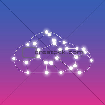 Creative cloud computing concept background for your business. V